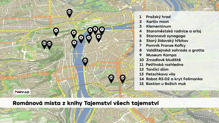 Románová místa z knihy Tajemství všech tajemství