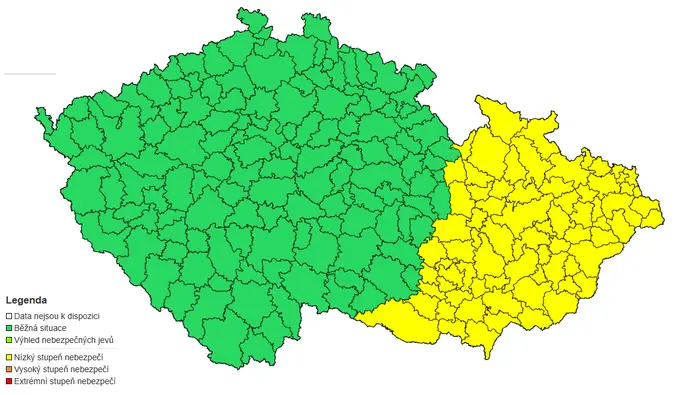 Výstraha před nebezpečím vzniku požárů