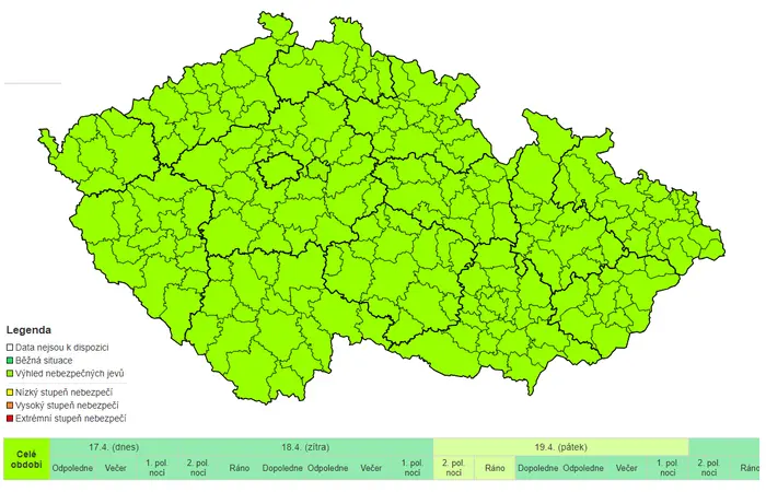 Předběžné varování před mrazem