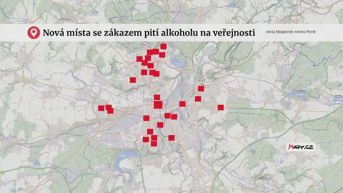 Nová místa se zákazem pití alkoholu na veřejnosti