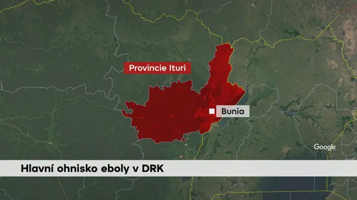 Hlavní ohnisko eboly v DRK