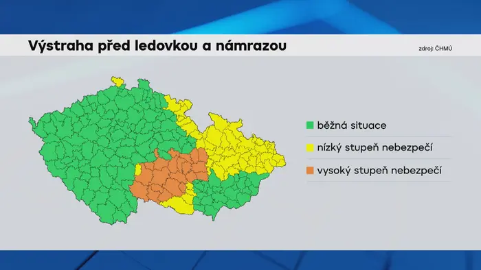 Výstraha před ledovkou a námrazou