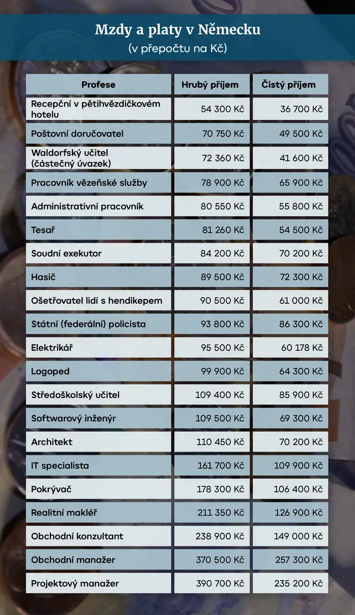 Mzdy a platy v Německu