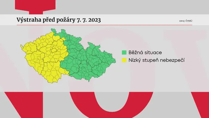Výstraha před požáry 7. 7. 2023
