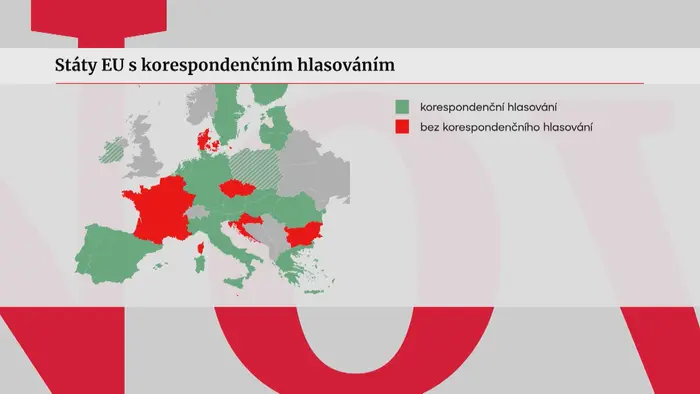 Korespondeční hlasování - mapa 