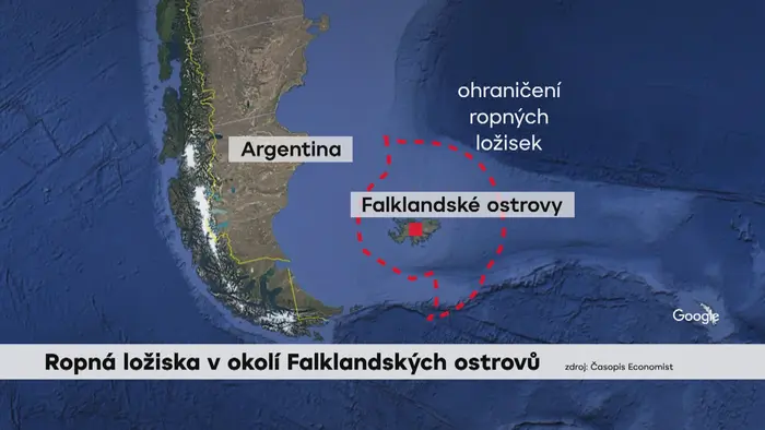 Ropná ložiska v okolí Falklandských ostrovů