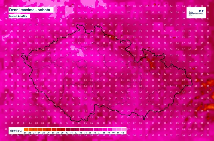 Denní maxima – sobota