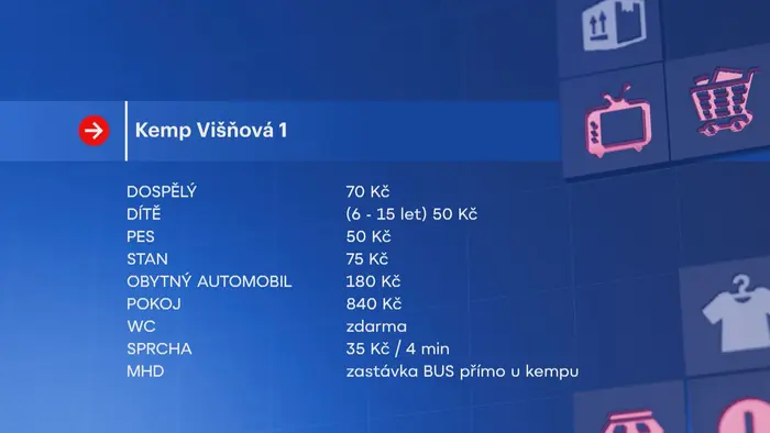 Ceny v Kempu Višňová 1