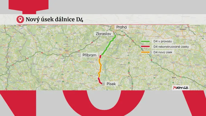 Nový úsek dálnice D4