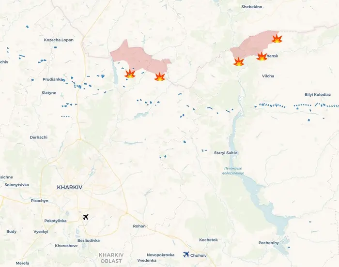 Mapa vojenské situace na Ukrajině
