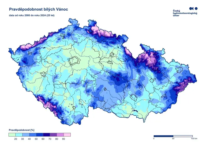 Pravděpodobnost bílých Vánoc