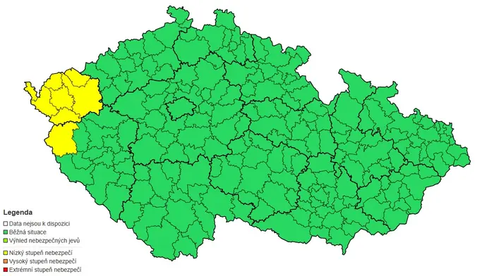 Výstraha před novou sněhovou pokrývkou