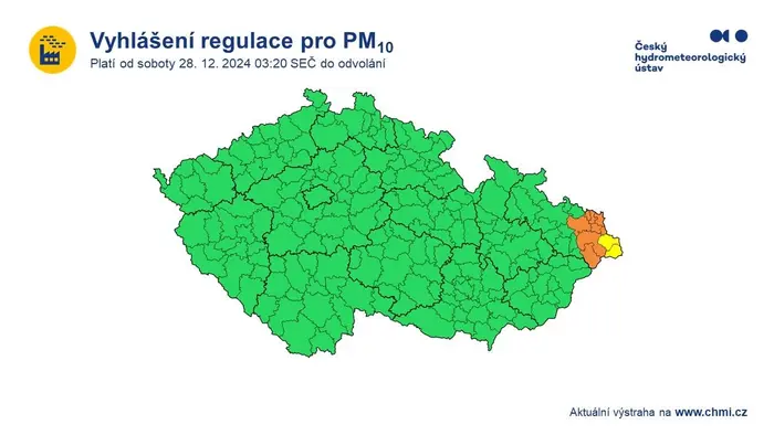 Vyhlášení regulace kvůli smogové situaci