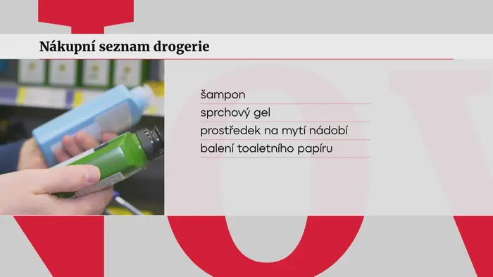 Nákupní seznam drogerie