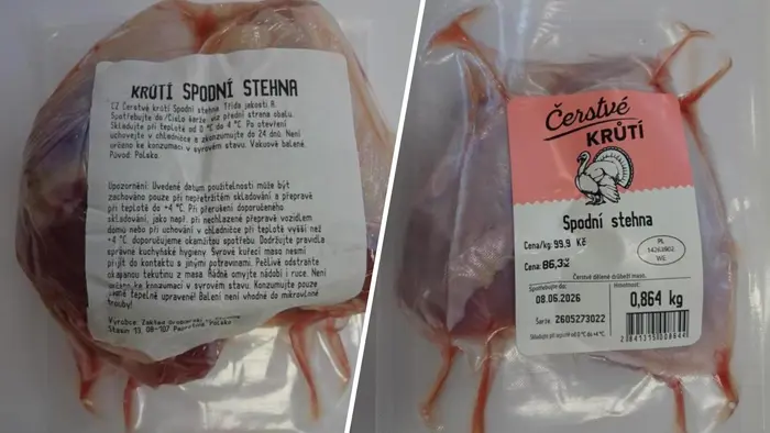 Salmonela v čerstvých krůtích stehnech