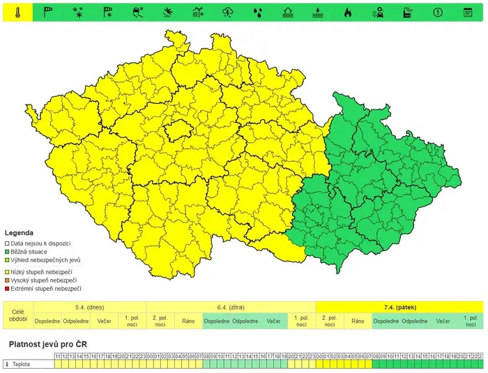 Výstraha před mrazy