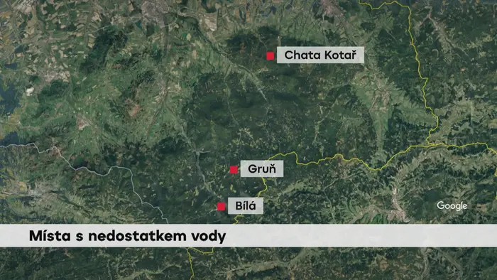 Místa s nedostatkem vody