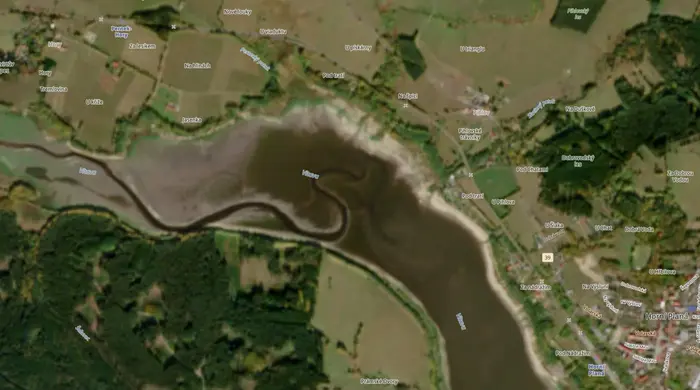 Satelitní snímek Srdce Vltavy ze satelitu Sentinel