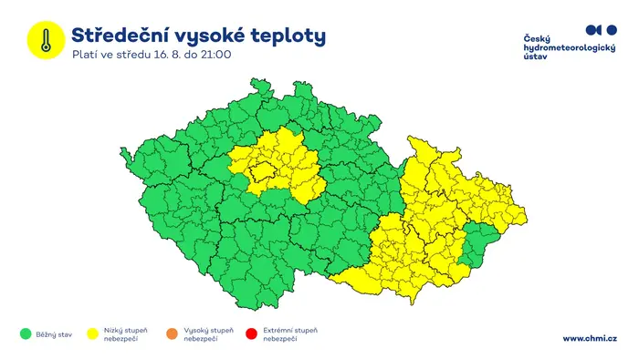 Výstraha před vysokými teplotami