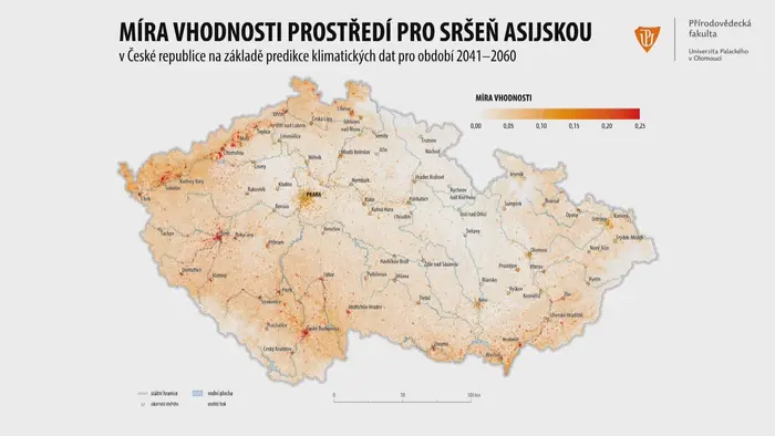 Mapa Sršně asijské