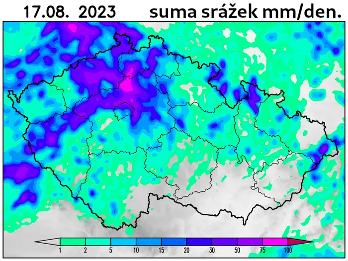 Mapa srážek
