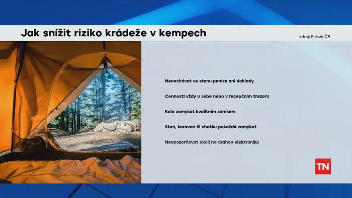 Jak snížit riziko krádeže v kempech
