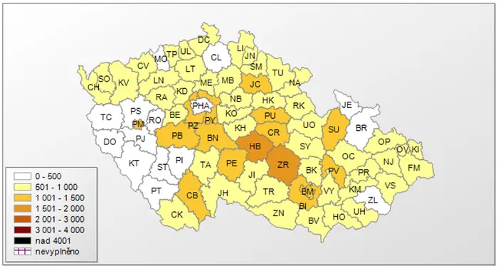 MAPA Relativní nemocnost ARI