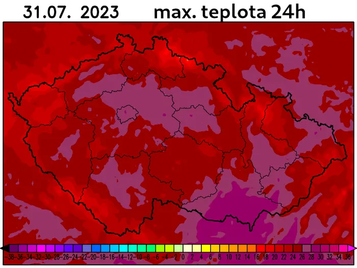 Maximální teploty