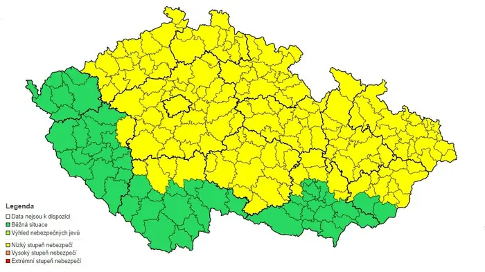 Varování před mrazem