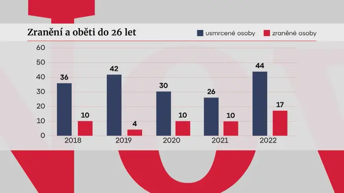 Zranění a usmrcení chodci při nehodě
