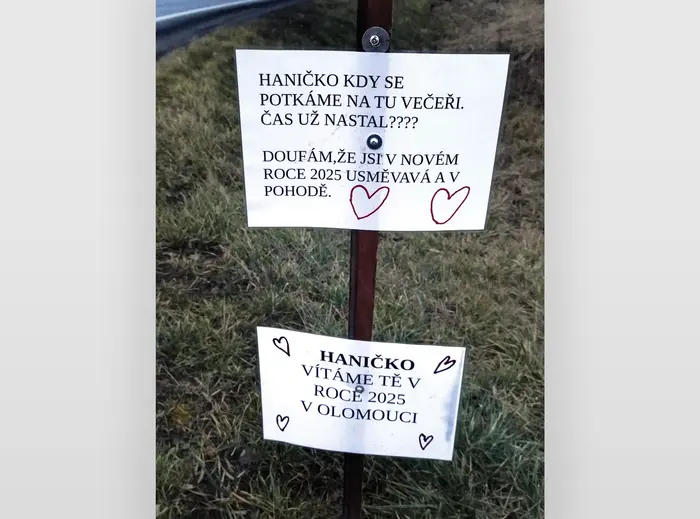 Cedule na okraji Olomouce
