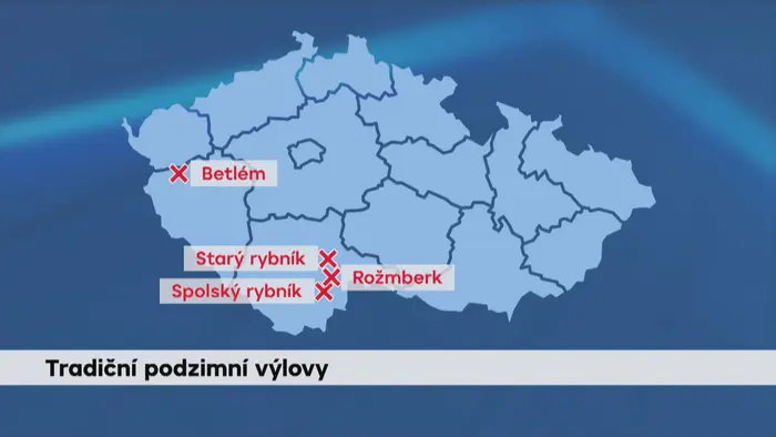Grafika: Výlovy kaprů na podzim