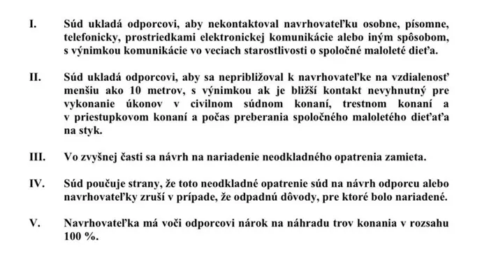 Usnesení soudu v případu Gábora Borárose