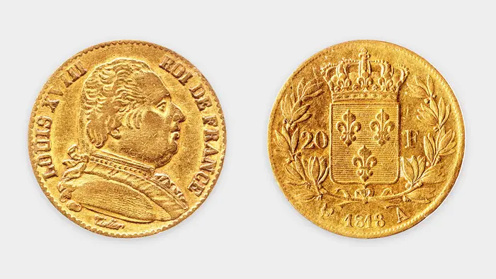 Francouzský 20 frank Louis XVIII.