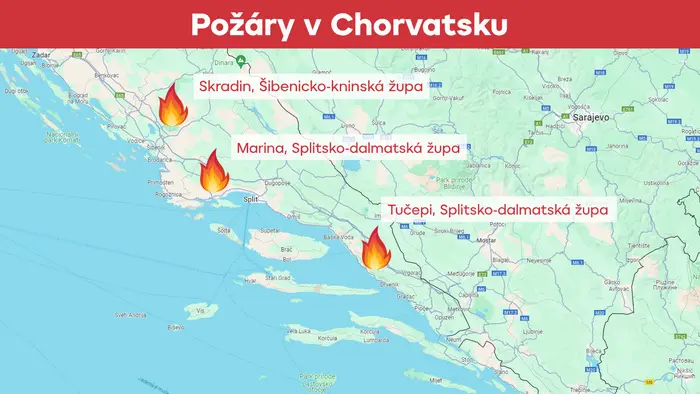 Požáry v Chorvatsku
