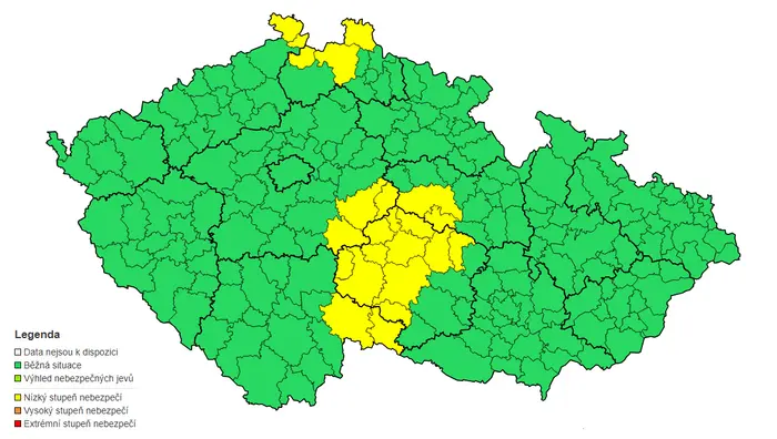 Výstraha před silným větrem, 17. 10. a 18. 10. 2024