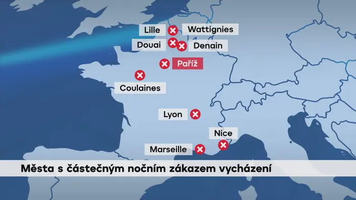 Města s částečným nočním zákazem vycházení