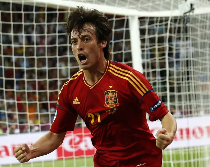 David Silva v reprezentačním dresu Španělska na mistrovství Evropy 2012