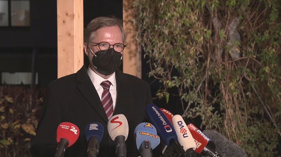 Petr Fiala promluvil po setkání s prezidentem Zemanem