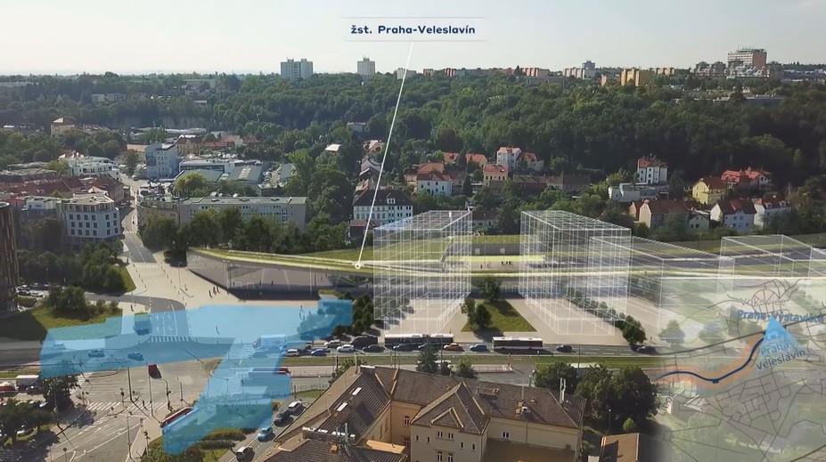 Železnice mezi Veleslavínem a Ruzyní se konečně dočkala vizualizace