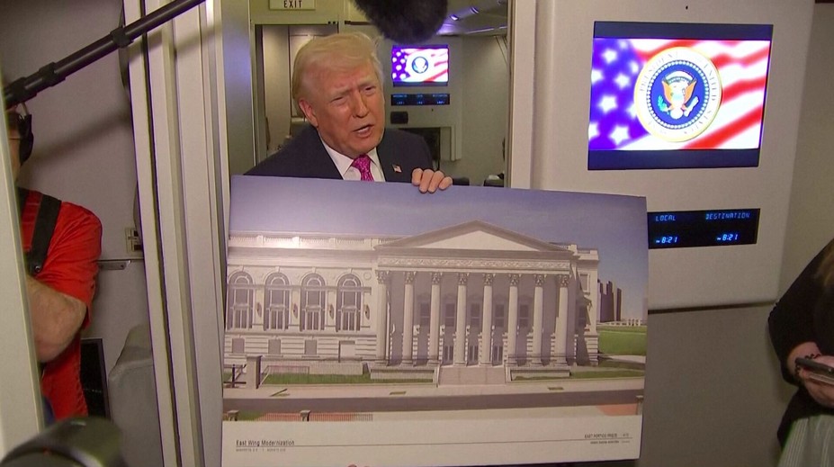 Soud zastavil práce na Trumpově tančírně v Bílém domě. Chybí mu souhlas Kongresu