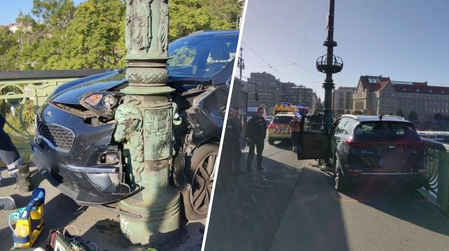 Řidička v Praze vjela na chodník. Srazila chodce, jeden je ve vážném stavu