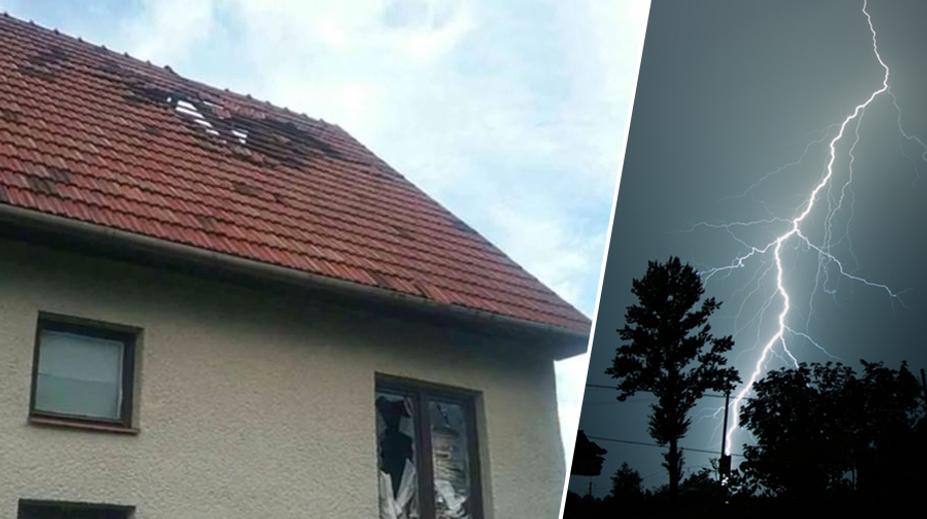 Dům zasáhl kulový blesk. Vletěl tam komínem, vylétl, když otevřeli dveře