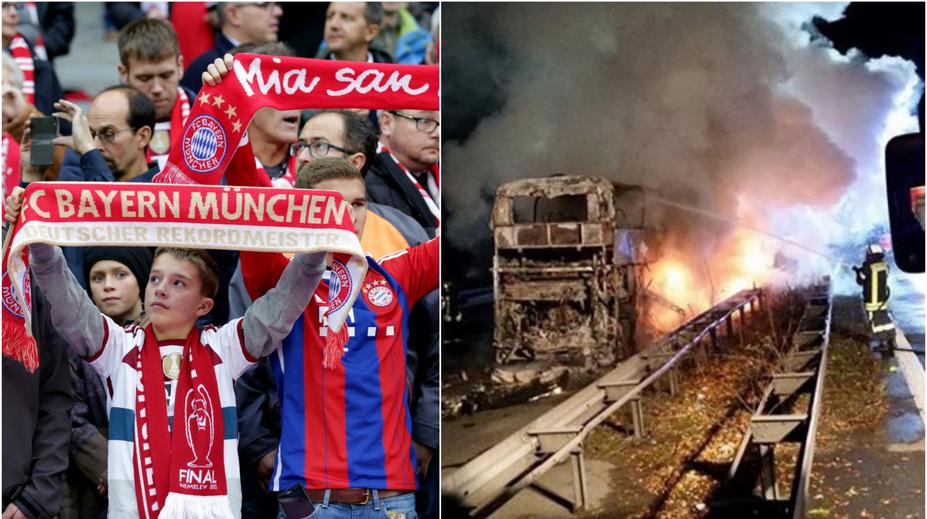 Hrůza v Německu! Shořel autobus, který vezl fanoušky Bayernu