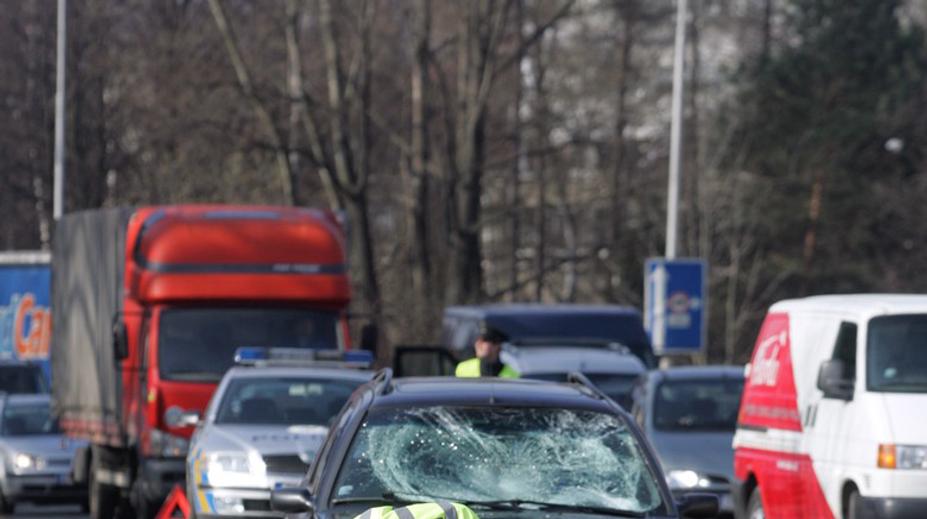 Muž pobodal ženu a utíkal policii přes dálnici. Zabilo ho auto