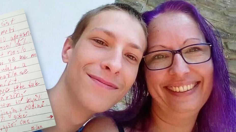 Milan (17) nechal doma děsivý dopis. Možná utekl za dívkou, věří máma