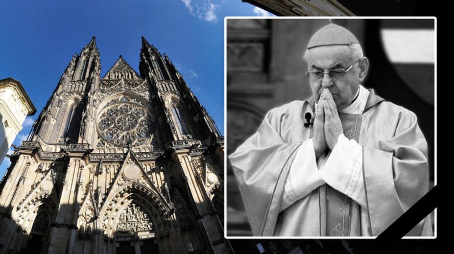 Česko se loučilo s kardinálem Vlkem, svatý Vít byl úplně plný