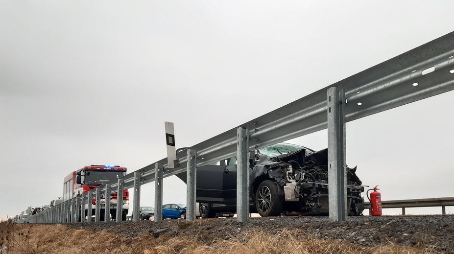 Na D52 se stala hromadná nehoda. Dálnice už je průjezdná