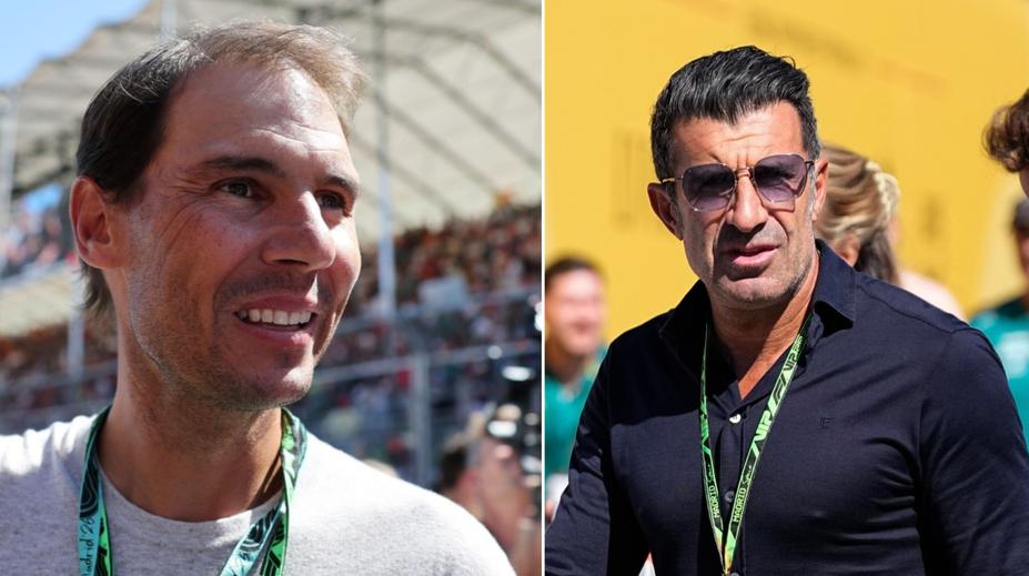 GALERIE: Figo, Carlos, celý Real Madrid či Nadal. Hromada celebrit dorazila na F1 ve Španělsku