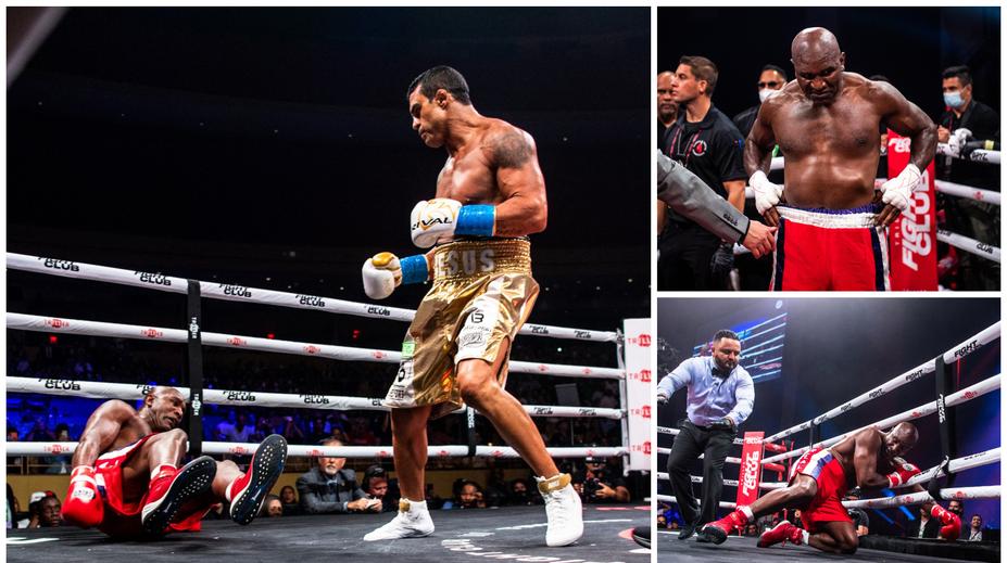 Holyfield se po deseti letech vrátil do ringu. Po dvou minutách padl k zemi